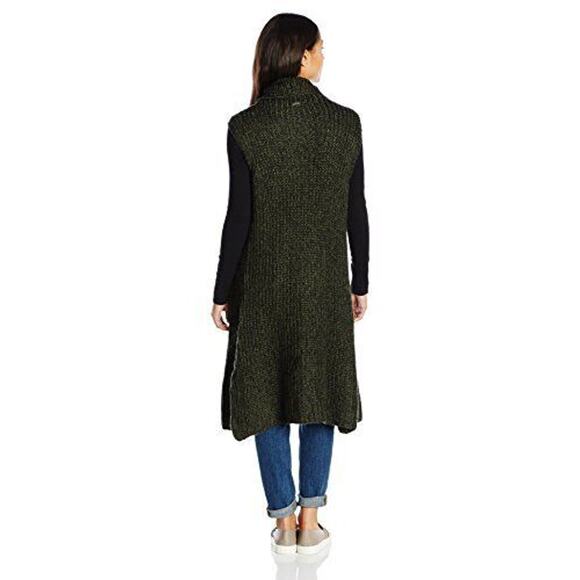 Prana Womens Thalia Wool Sweater Vest Chunky Preppy Classic Dark Academia Cozy M - Picture 9 of 9